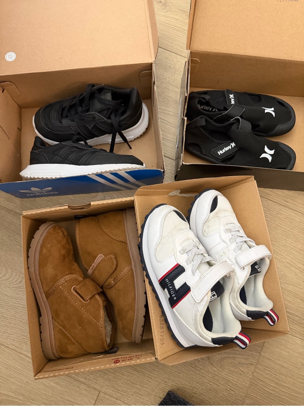 Size 10c boys shoes bundle - adidas, TH, Hurley, cat & Jack